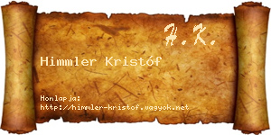 Himmler Kristóf névjegykártya