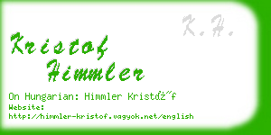 kristof himmler business card